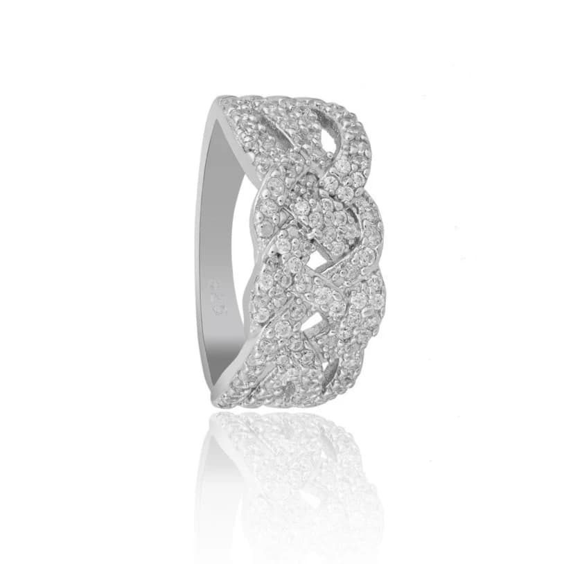 Dazzle Band Silver Ring For Women